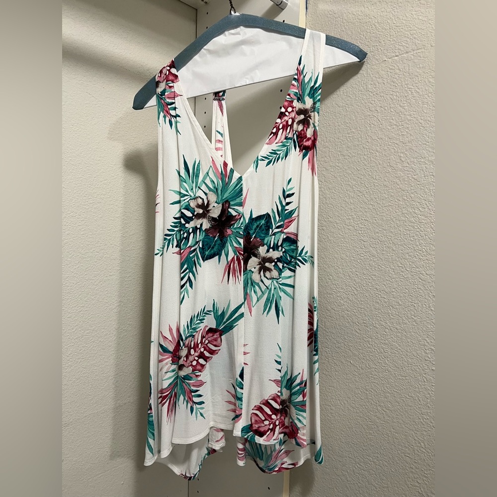 BB DAKOTA / floral Orchid Jungle tank top size L